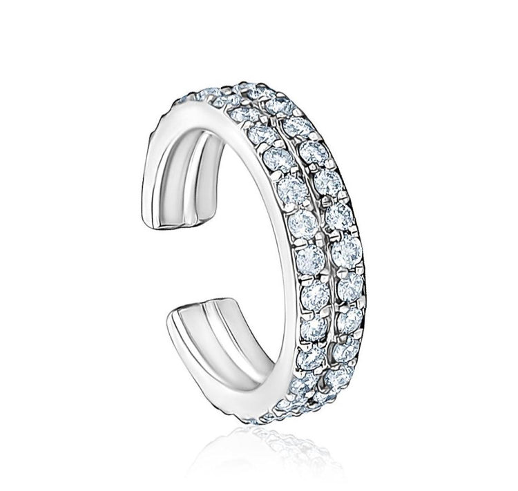 DOUBLE ROW DIAMOND EAR CUFF (0.25CTW) 14K Gold
