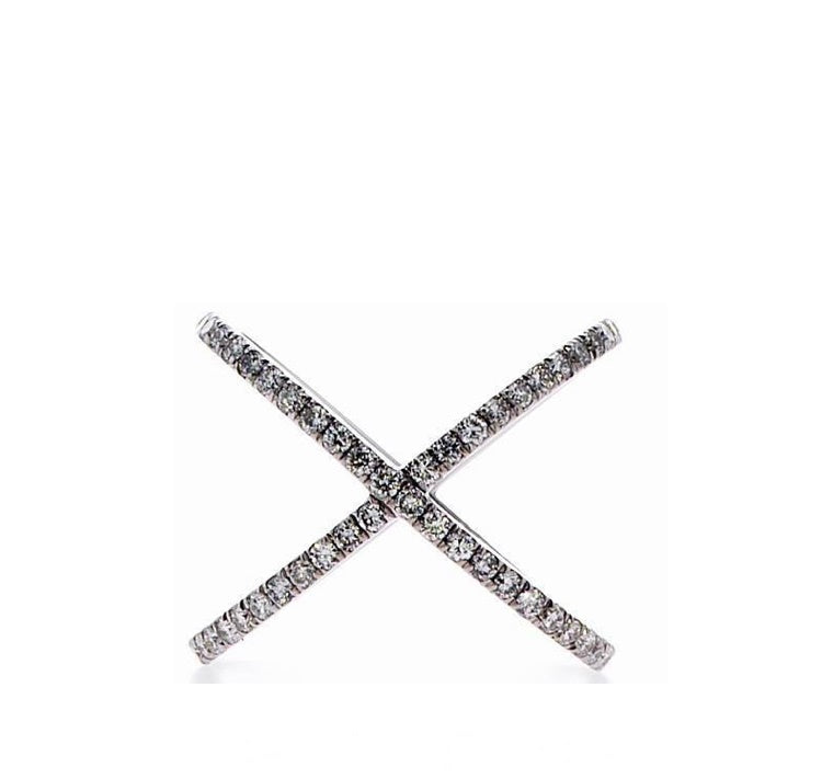 X DIAMOND RING (0.39CTW) 14K Gold