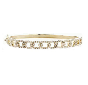 CUBAN LINK DIAMOND BANGLE 14K 6MM (1.00 Ctw)