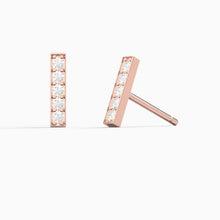 Charger l&#39;image dans la galerie, Diamonds Bar Stud Earrings 0.10 ctw.
