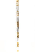 Charger l&#39;image dans la galerie, 10K Yellow Gold Bracelet for Women Solid (pavé)
