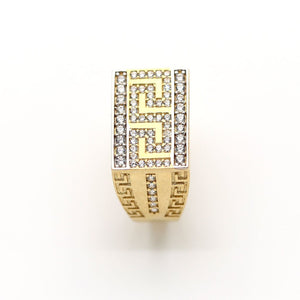 Men's Rings in Yellow 10K Gold (micro pavé)