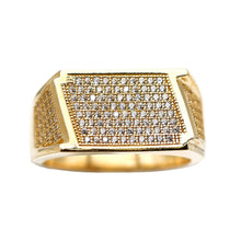 Charger l&#39;image dans la galerie, Men&#39;s Rings in Yellow 10K Gold (micro pavé)

