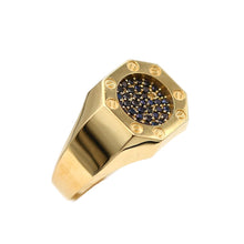 Charger l&#39;image dans la galerie, Men&#39;s Rings in Yellow 10K Gold (micro pavé)

