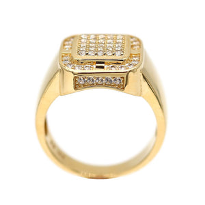 Men's Rings in Yellow 10K Gold (micro pavé)