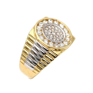 Men's Rings in Yellow 10K Gold (micro pavé)