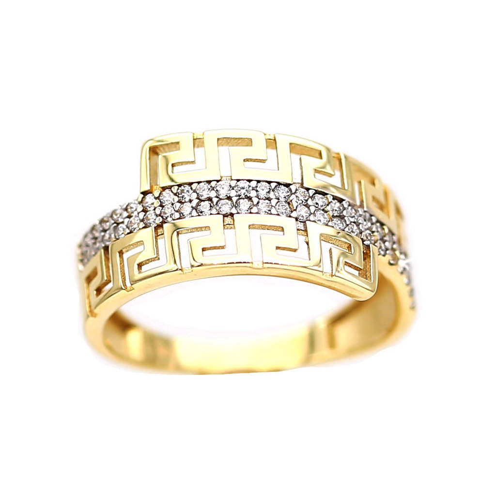 Women's Rings in Yellow 10K Gold (micro pavé)