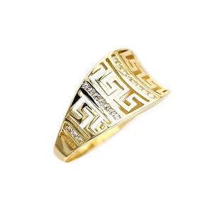 Women's Rings in Yellow 10K Gold (micro pavé)