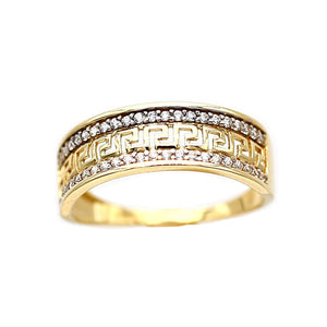 Women's Rings in Yellow 10K Gold (micro pavé)