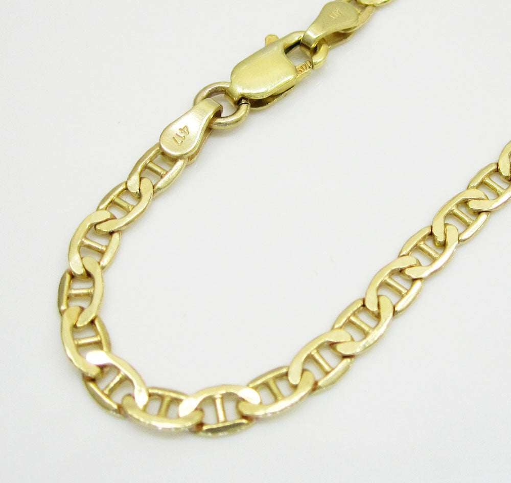 10k Gold 3.5 mm Mariner Bracelet