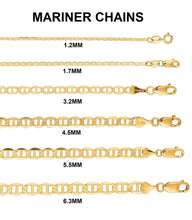 Load image into Gallery viewer, 10K Yellow Gold MARINER Chain 3.0mm
