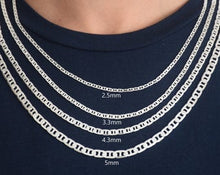 Load image into Gallery viewer, Sterling Silver 4 mm Mariner Chain

