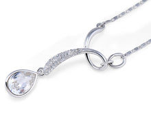 Charger l&#39;image dans la galerie, Stainless Steel Pear Pendant Made with Crystal from SWAROVSKI®-Crystal
