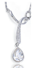 Charger l&#39;image dans la galerie, Stainless Steel Pear Pendant Made with Crystal from SWAROVSKI®-Crystal

