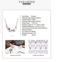 Load image into Gallery viewer, Stainless Steel Heart Pendant Made with Crystal from SWAROVSKI®-Rose
