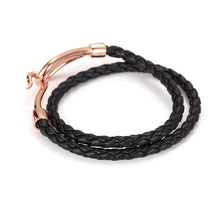Load image into Gallery viewer, Fancy Stainless steel &amp; Leather Bracelet
