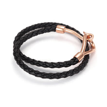 Load image into Gallery viewer, Fancy Stainless steel &amp; Leather Bracelet
