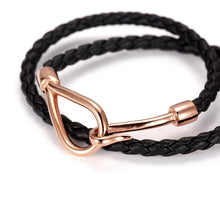 Load image into Gallery viewer, Fancy Stainless steel &amp; Leather Bracelet
