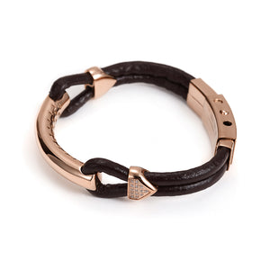 Fancy Stainless steel & Leather Bracelet