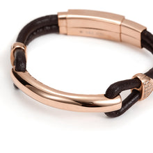 Load image into Gallery viewer, Fancy Stainless steel &amp; Leather Bracelet
