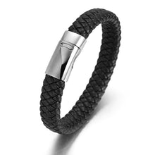 Load image into Gallery viewer, Fancy Stainless steel &amp; Leather Bracelet
