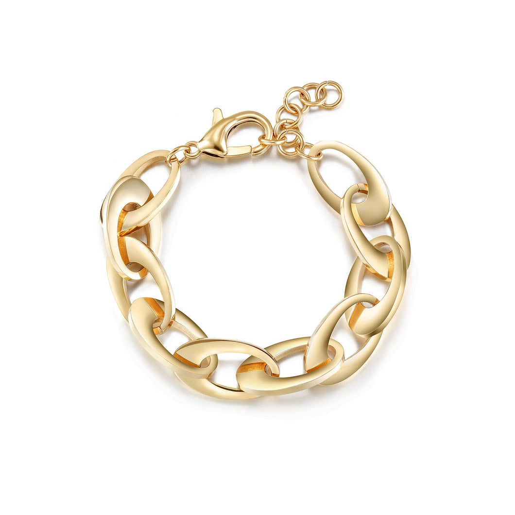 OVAL CHAIN BRACELET LOBSTER CLASP