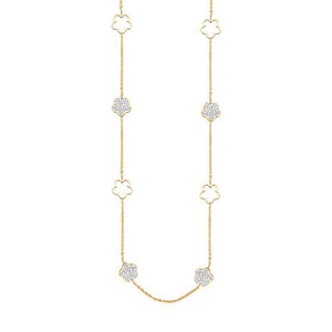 LUCKY CLOVER CZ NECKLACE