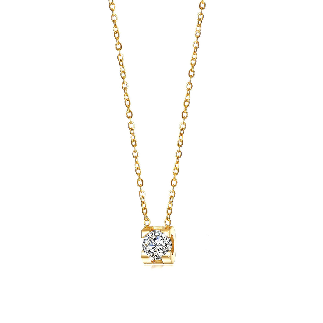 CUBIC ZIRCONIA PENDANT NECKLACE