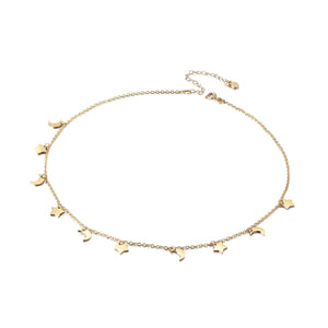 STAR AND MOON DANGLE NECKLACE