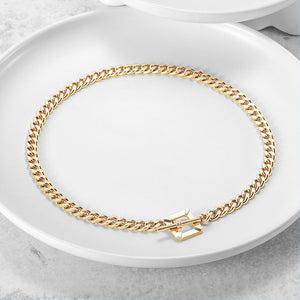 SQUARE TOGGLE CLASP CHAIN NECKLACE