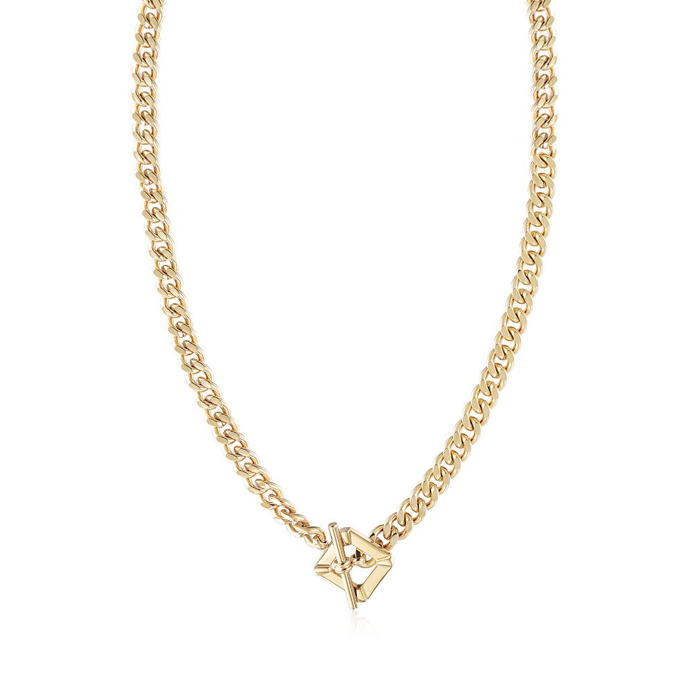 SQUARE TOGGLE CLASP CHAIN NECKLACE