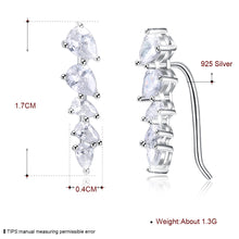 Load image into Gallery viewer, 925 Sterling Silver Crawler Earrings Rhodium Women AAA Grade CZ Clear
