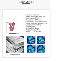 Load image into Gallery viewer, Silver 925 Flower Petals Pendant Made with AAA-Zircon/Pink Round stones
