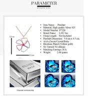 Load image into Gallery viewer, Silver 925 Flower Petals Pendant Made with AAA-Zircon/Round stones
