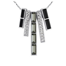 Charger l&#39;image dans la galerie, Stainless Steel Pendant Made with Crystal from SWAROVSKI®-Onyx
