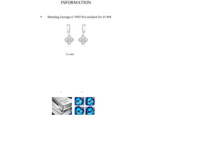 925 Sterling Silver Leaf  Pave Pendant Made with AAA-Zircon