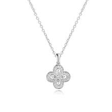 Load image into Gallery viewer, 925 Sterling Silver Leaf  Pave Pendant Made with AAA-Zircon
