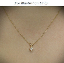 Charger l&#39;image dans la galerie, Princess Yellow 14K Gold Diamond Solitaire Pendant
