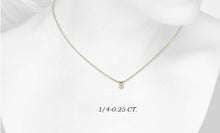 Charger l&#39;image dans la galerie, Round Yellow 14K Gold Diamond Solitaire Pendant
