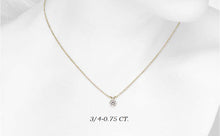 Charger l&#39;image dans la galerie, Round Yellow 14K Gold Diamond Solitaire Pendant
