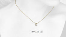 Charger l&#39;image dans la galerie, Round Yellow 14K Gold Diamond Solitaire Pendant
