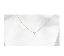 Load image into Gallery viewer, 10K SOLID YELLOW GOLD CLASSIC ROUND CUBIC ZIRCONIA SOLITAIRE PENDANT-4mm-1/4CT
