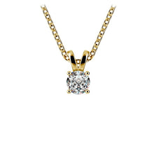 Load image into Gallery viewer, 10K SOLID YELLOW GOLD CLASSIC ROUND CUBIC ZIRCONIA SOLITAIRE PENDANT-6.5mm-1.00CT

