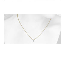 Load image into Gallery viewer, 10K SOLID YELLOW GOLD CLASSIC ROUND CUBIC ZIRCONIA SOLITAIRE PENDANT-5mm-1/2CT
