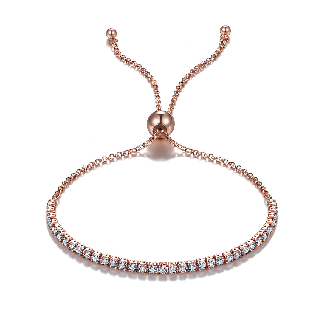 925 Silver Tennis Bracelet with AAA-Zircon