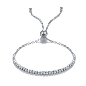 925 Silver Tennis Bracelet with AAA-Zircon