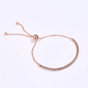 925 Silver Tennis Bracelet with AAA-Zircon
