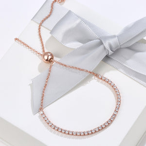 925 Silver Tennis Bracelet with AAA-Zircon