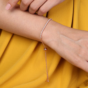 925 Silver Tennis Bracelet with AAA-Zircon