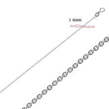 Load image into Gallery viewer, 10K White Gold 1.0mm Rolo Chain
